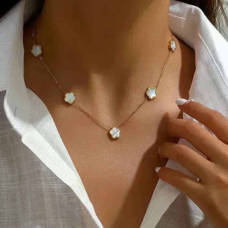 White Clover Necklace
